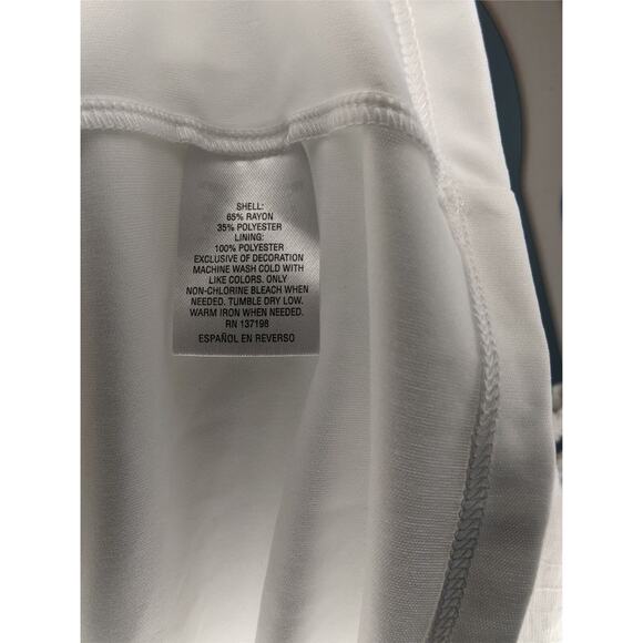 Palette Gauze Blouse One Shoulder‎ Neckline Cutout Strap Top White Blouse Career - Picture 11 of 11